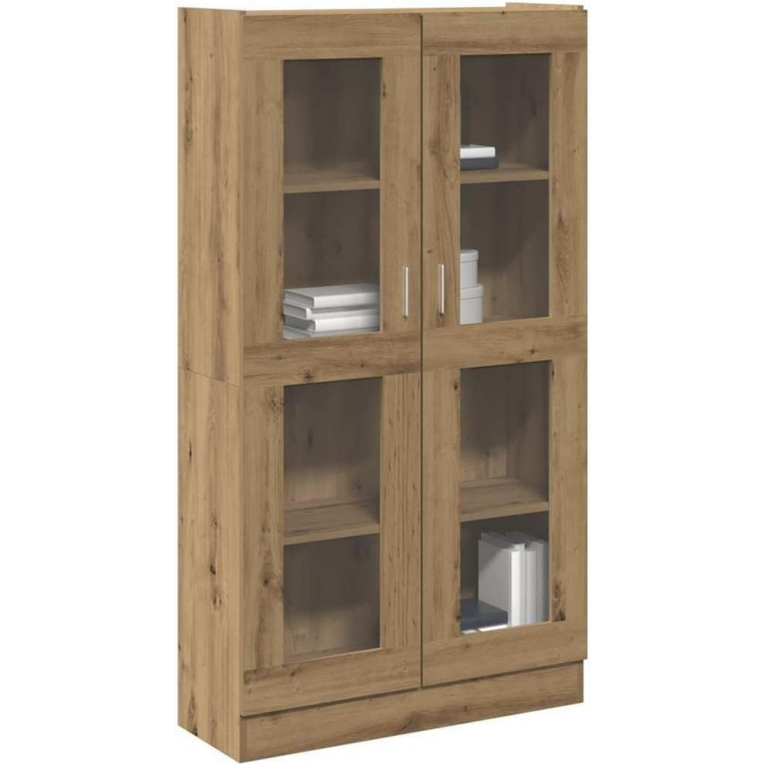 Hochschrank mit den Massen 82.5 x 30.5 x 150 cm in Eichenbraun