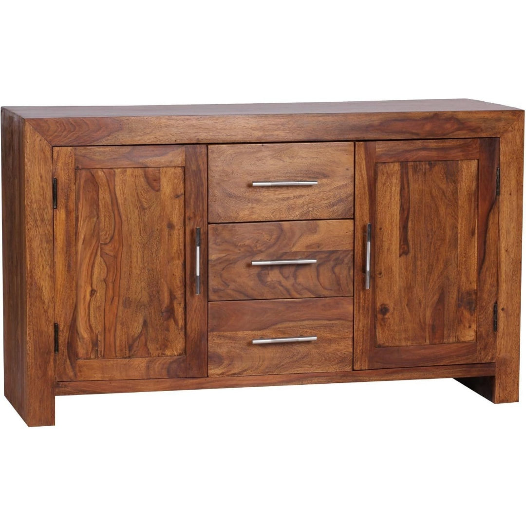 Hochschrank mit 2 Tueren und 3 Schubladen