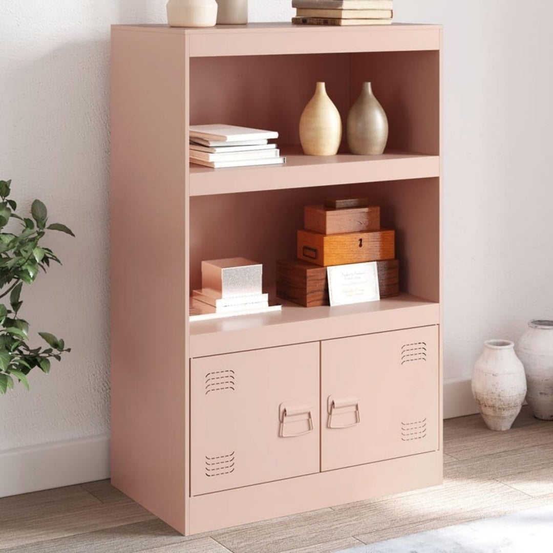 Das Sideboard misst 67 x 39 x 107 cm in Rosa