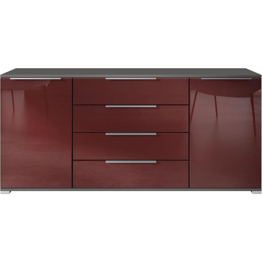 Glaenzende Oberflaechen und 2 Tueren an dem Sideboard