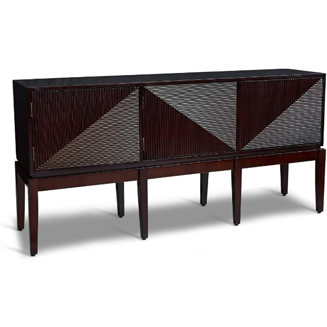 Dunkles Braun betont die Anrichte im Stil des Art deco