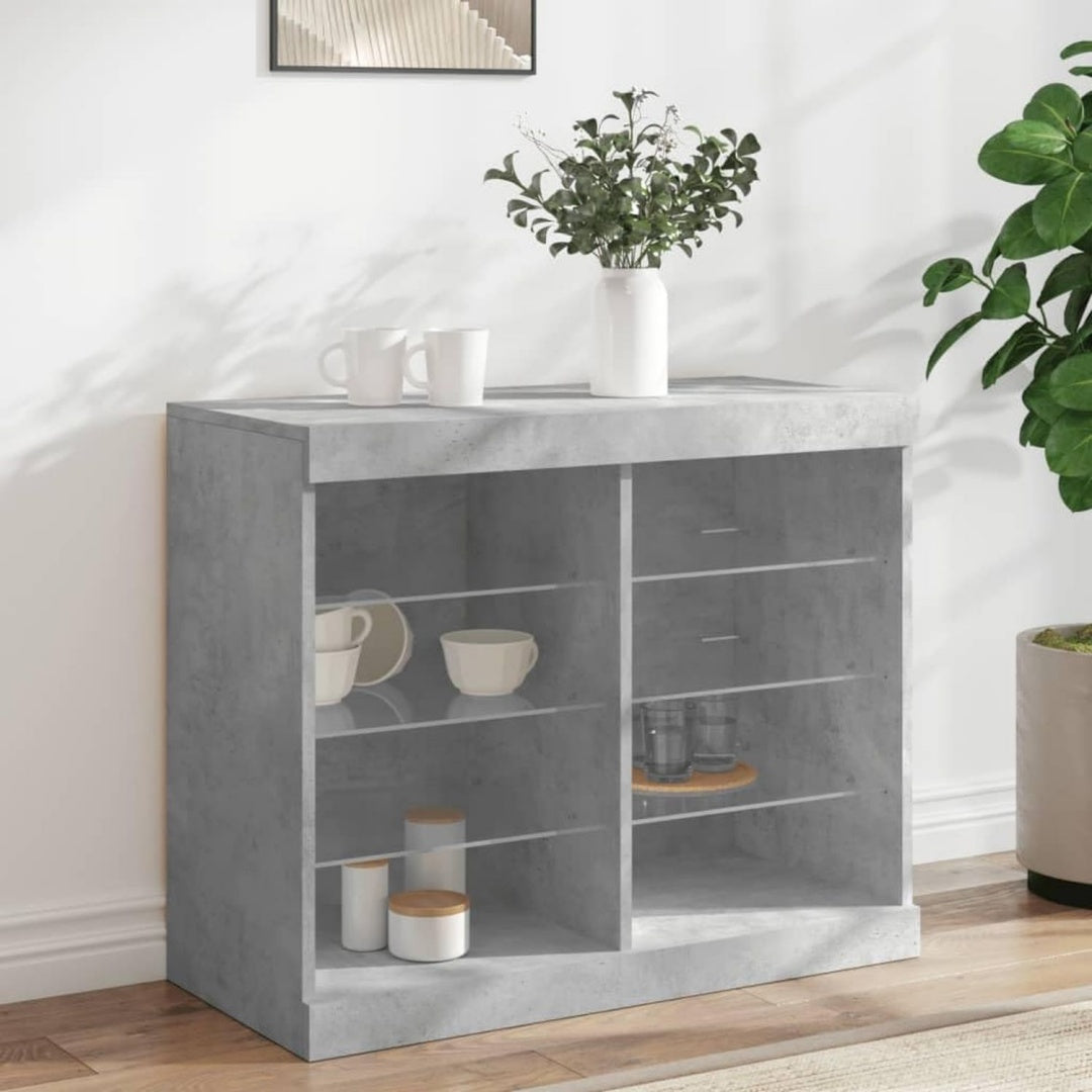 Sideboard mit den Massen 81 x 37 x 67 cm in Betongrau