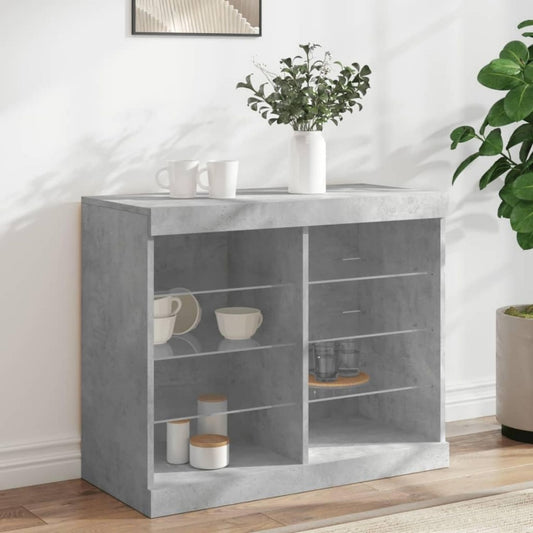 Sideboard mit den Massen 81 x 37 x 67 cm in Betongrau