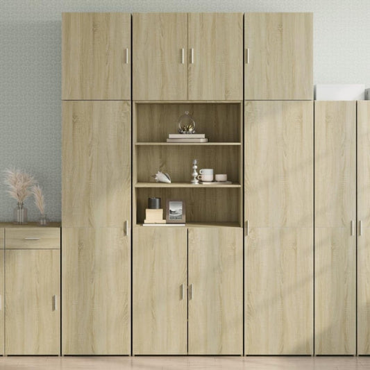Hochschrank mit den Massen 80 x 42.5 x 249 cm in Eichenbraun