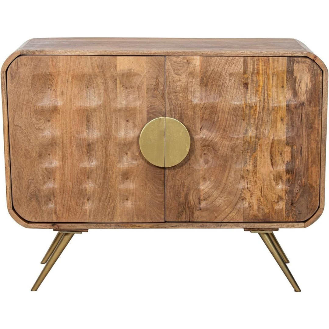 Sideboard in Naturbraun und Gold