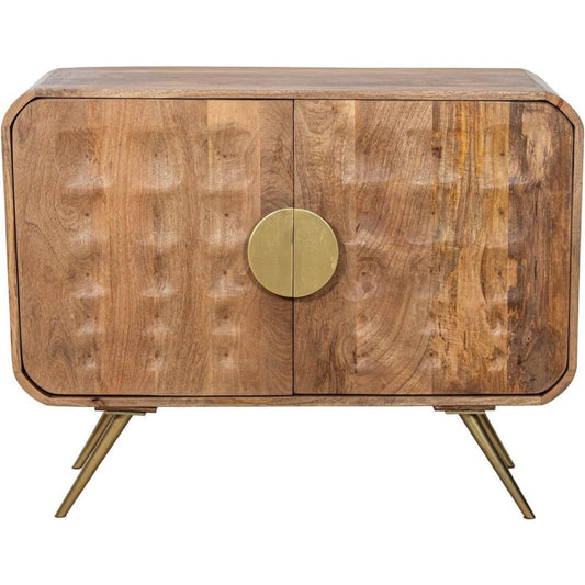 Sideboard in Naturbraun und Gold