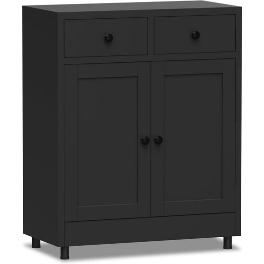 Sideboard in Schwarz mit 2 Schubladen