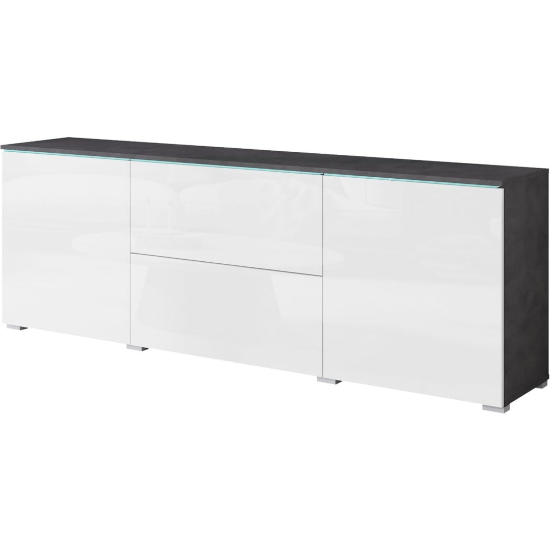 Sideboard mit Schubladen, LED Beleuchtung und geschlossenem Stauraum