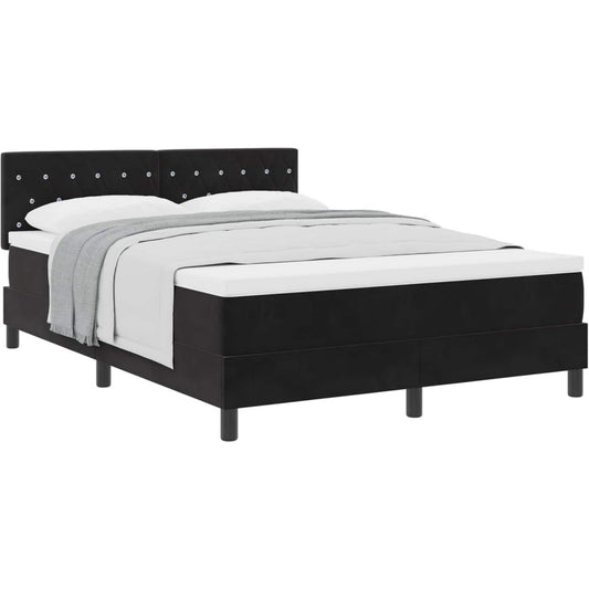 Boxspringbett in Schwarz mit einem Taschenfederkern