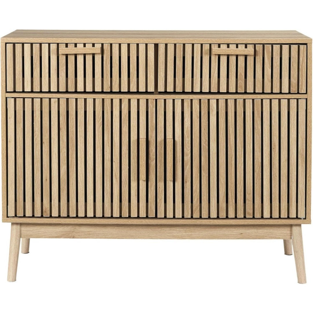 2 Schubladen praegen die Gestaltung von dem Sideboard