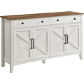 4 Tueren und verstellbare Ablagen an dem Sideboard