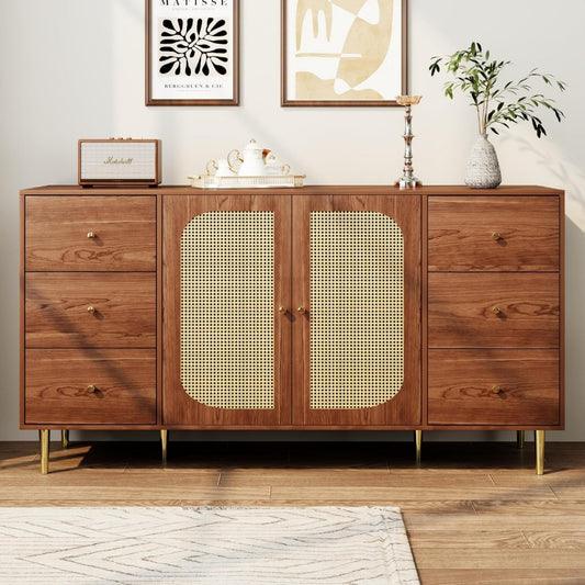 Sideboard mit 6 Schubladen und Holzoptik